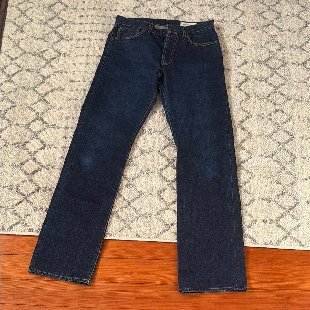 Imogene + Willie ‘Willie’ straight leg blue jeans selvedge cone mills